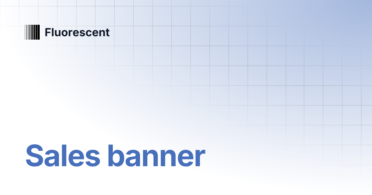 Sales banner | Cornerstone | Fluorescent