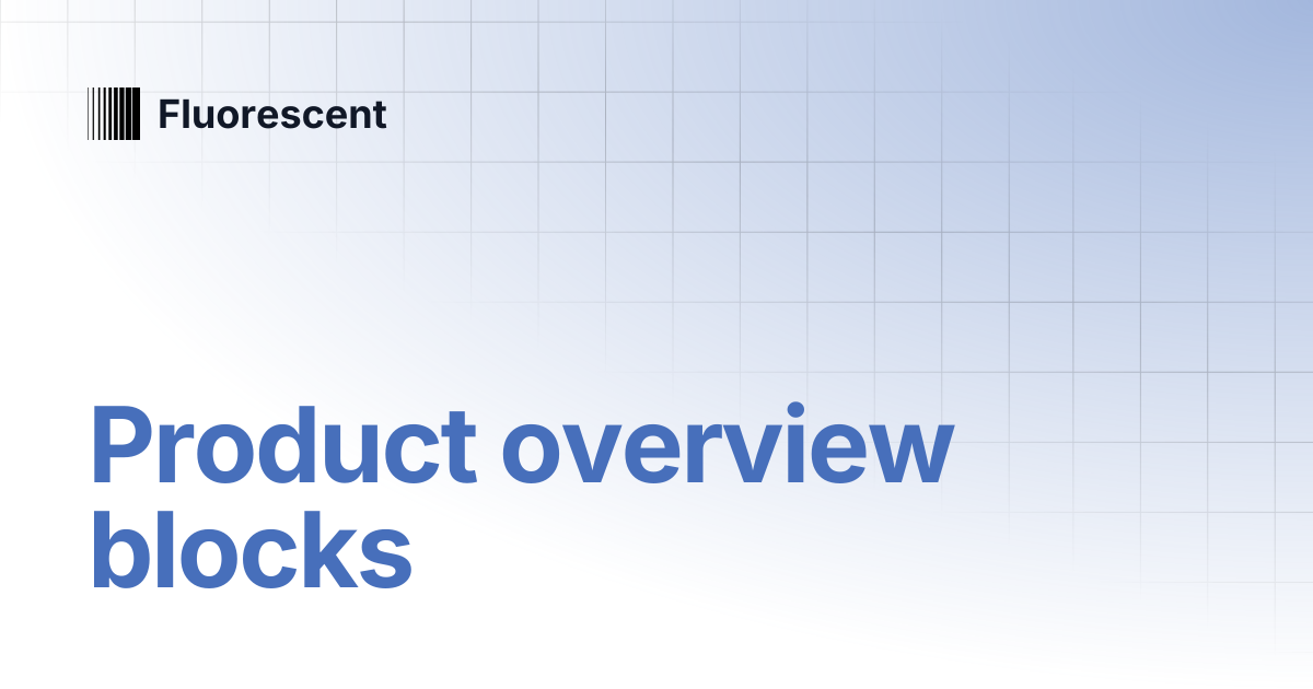Product overview blocks | Eclipse | Fluorescent