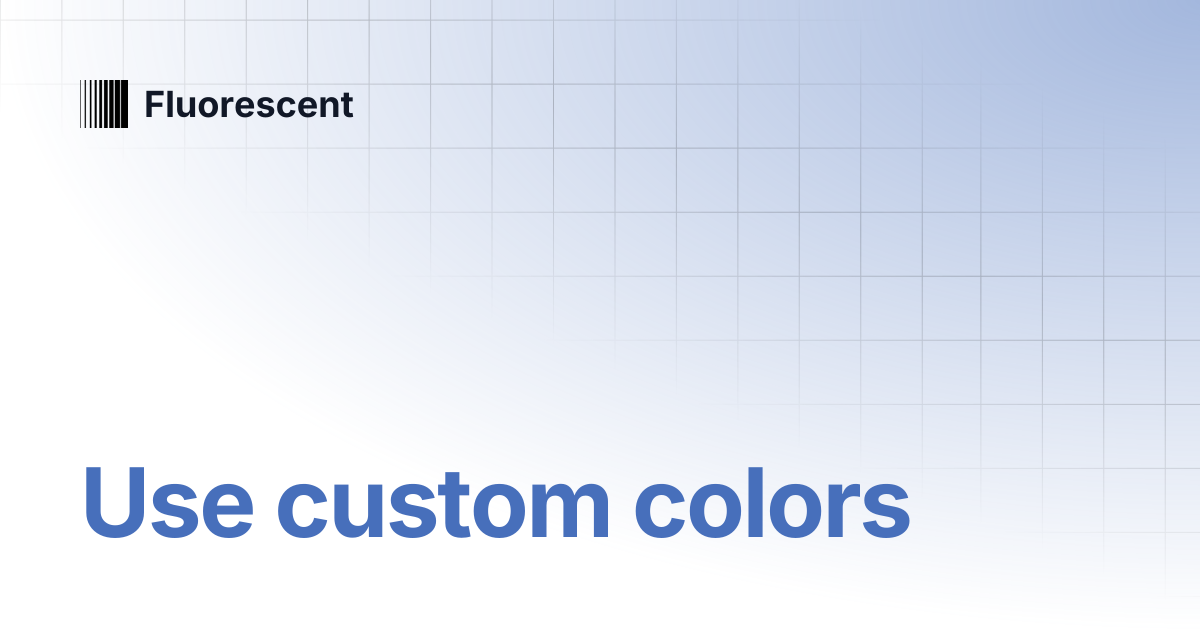 Use custom colors | Eclipse | Fluorescent