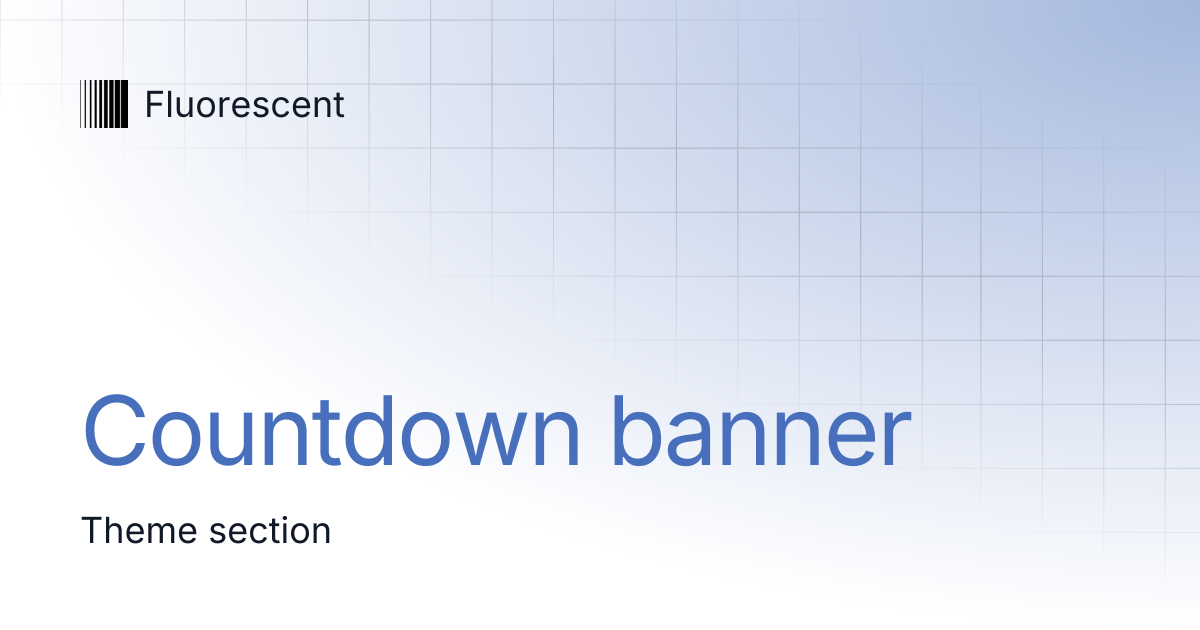 Countdown banner | Spark | Fluorescent